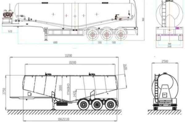 60000 Liters Semi Trailer Pneumatic Tank Truck (5)