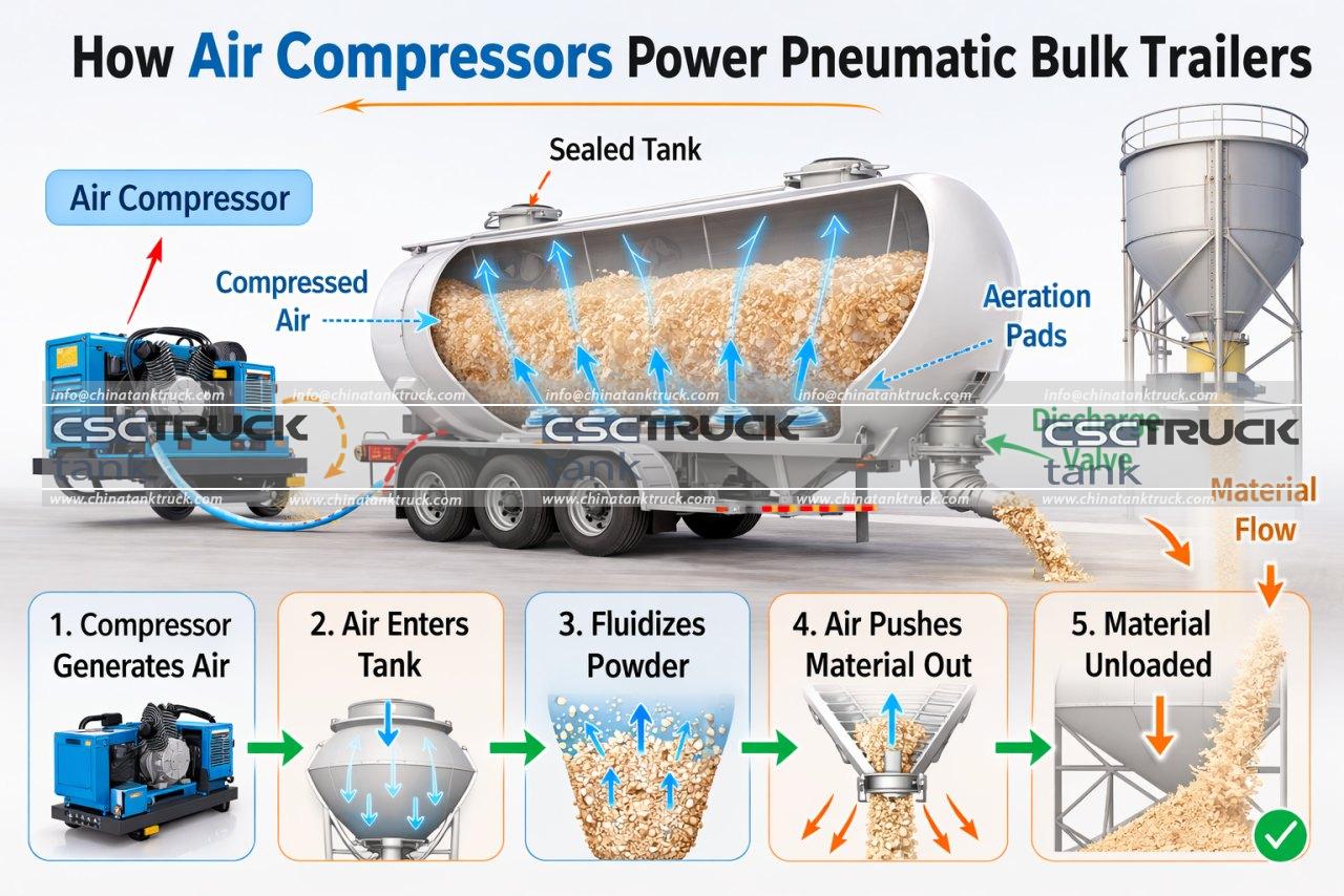 How Air Compressors Power Pneumatic Bulk Tank Trailers (3)