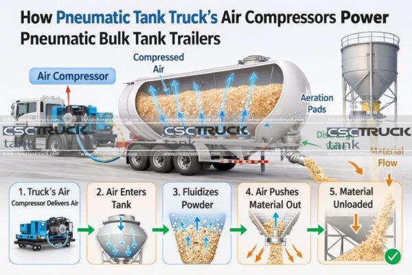 How Air Compressors Power Pneumatic Bulk Tank Trailers